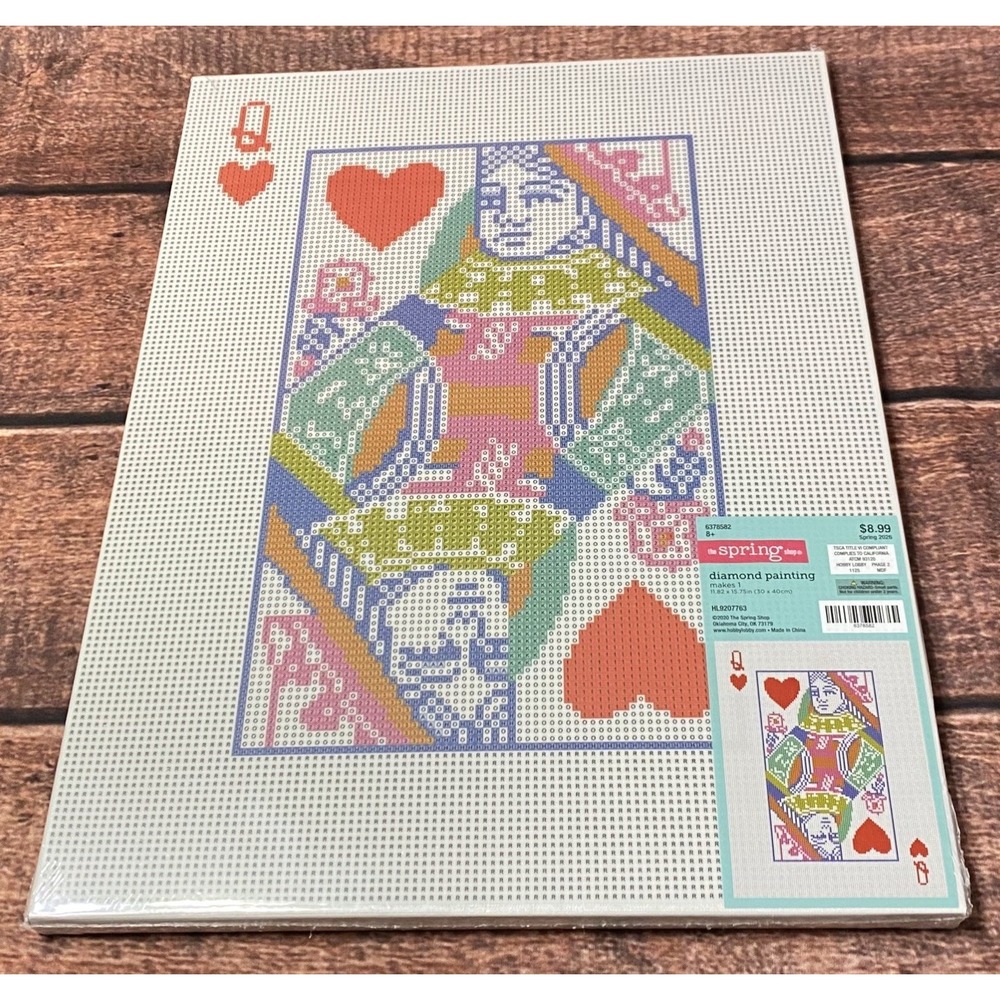 Queen of Hearts Diamond Painting Kit Hobby Lobby New